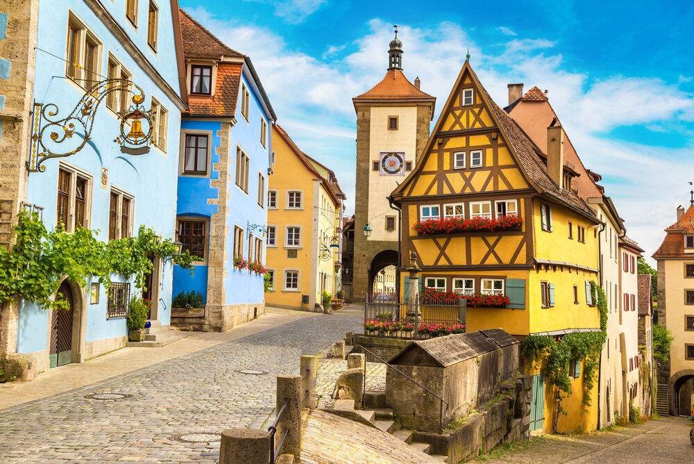 il centro di Rothenburg Ob Der Tauber